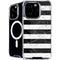 Black and White Striped Marble iPhone 16 Pro MagSafe Case
